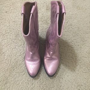 Pink cowboy boots